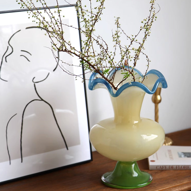2color lamp glass vase
