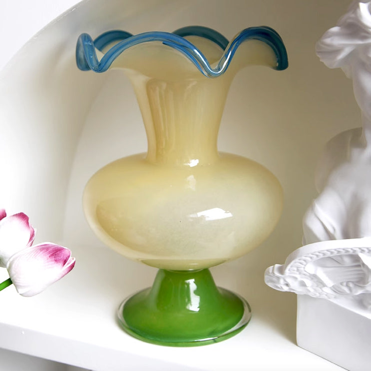 2color lamp glass vase
