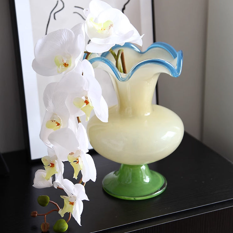 2color lamp glass vase