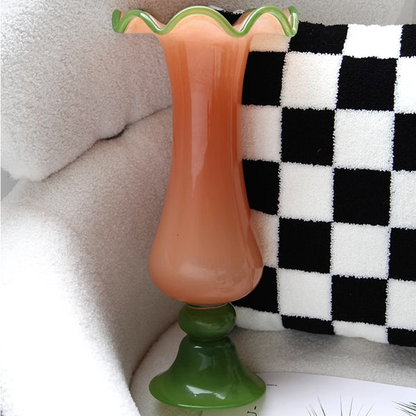 orange tall vase