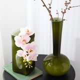2design moss green vase