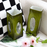 2design moss green vase