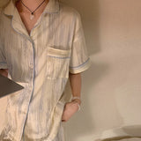 mannish stripe roomwear