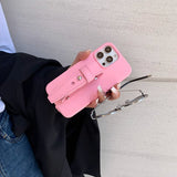 4color leather belt strap iPhone case