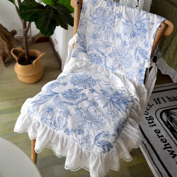 french flower chair cover & cushion