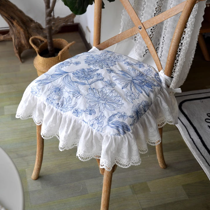 french flower chair cover & cushion