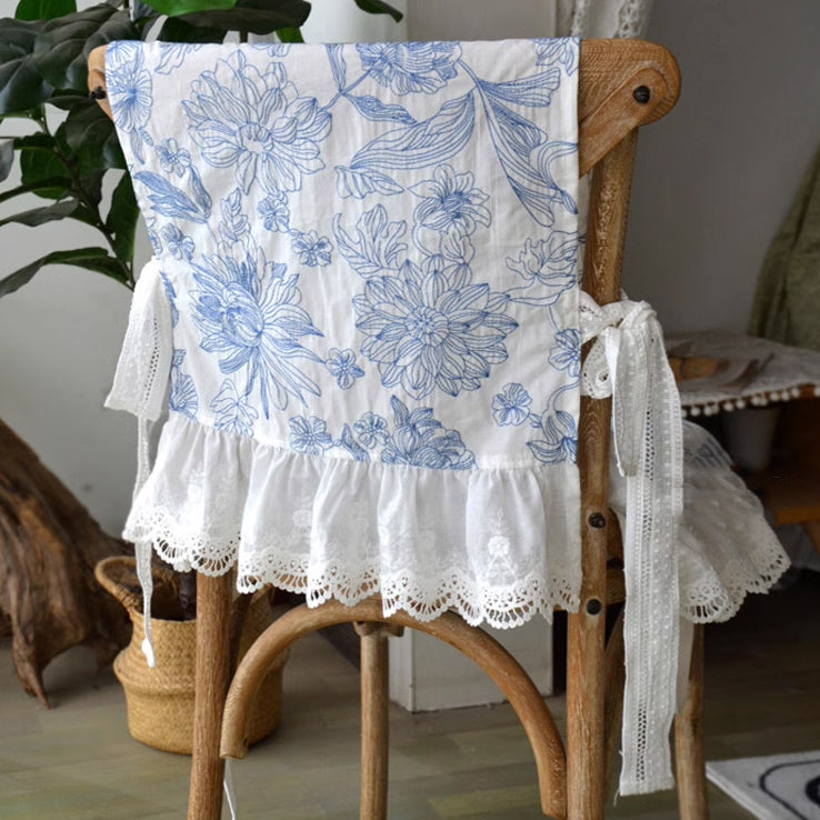 french flower chair cover & cushion