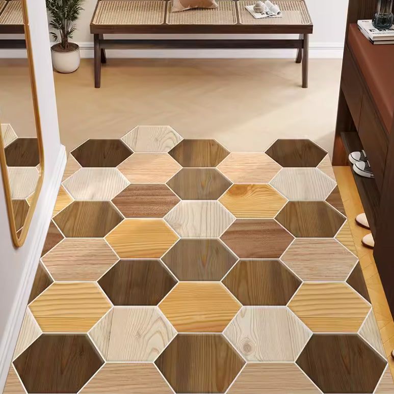 3design wood grain door mat