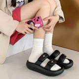 3color star studs rubber room shoes