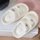 3color star studs rubber room shoes