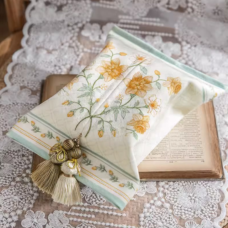 luxury flower tissue case