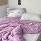 purple stripe bedlinen set