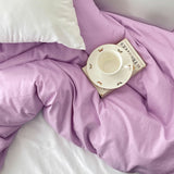 purple stripe bedlinen set