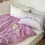 purple stripe bedlinen set