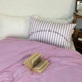purple stripe bedlinen set