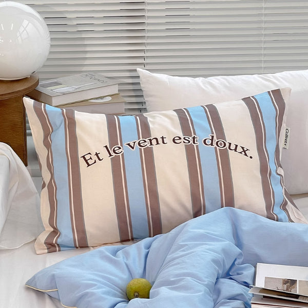 6design logo stripe pillow sheets