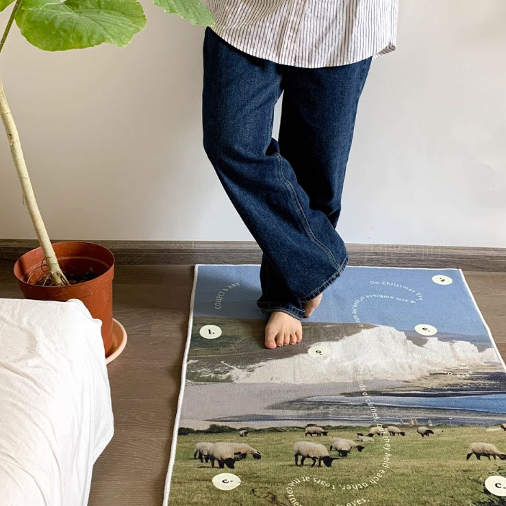 2design scenery print floor mat
