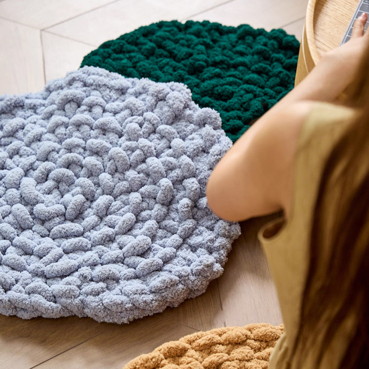5color knit round cushion