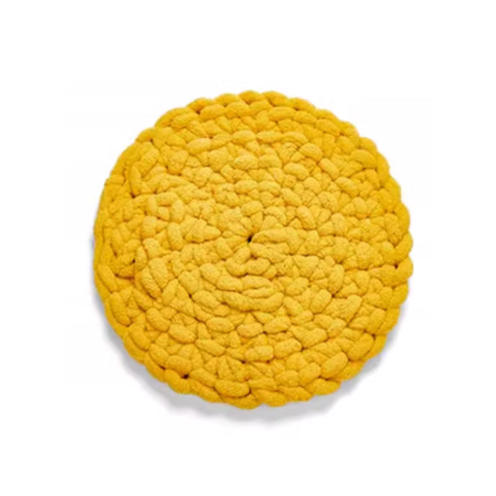 5color knit round cushion