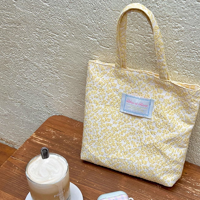 4design jacquard flower mini bag