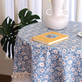 2color tassel flower table cloth