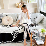 2design black flower cool sofa cover