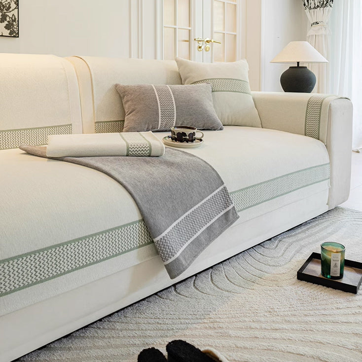 3color simple line cushion