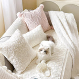 3design white stitch sofa cover