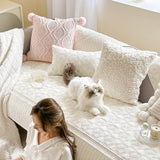 3design white stitch sofa cover