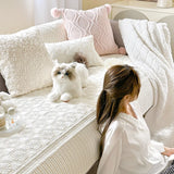 3design white stitch cushion