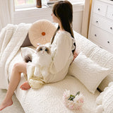 3design white stitch sofa cover