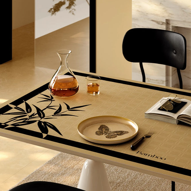 black bamboo table mat