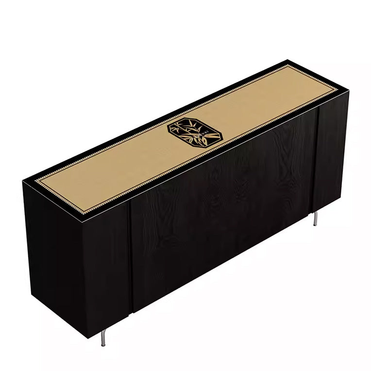 2design black bamboo shelf mat