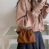 3color gathered chain shoulder bag