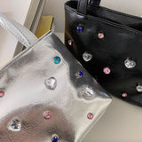 2color colorful stone hand bag