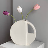 round handle vase