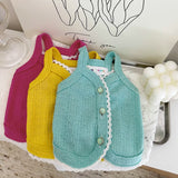 3color knit vest