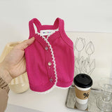 3color knit vest