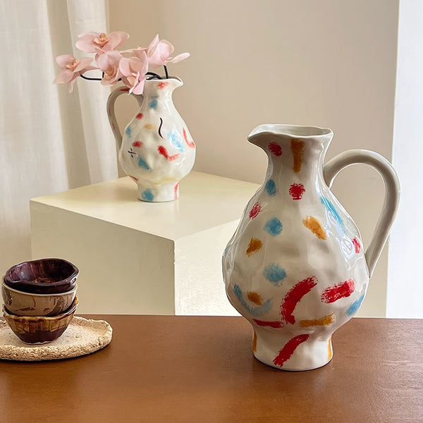 rough paint vase