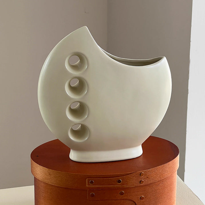 modern crescent moon vase
