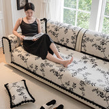 2color monotone flower sofa cover
