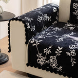2color monotone flower sofa cover