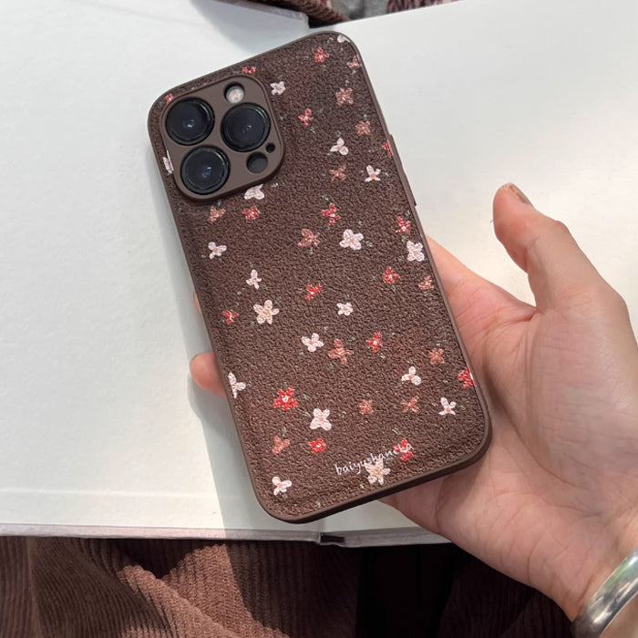 brown flower iPhone case