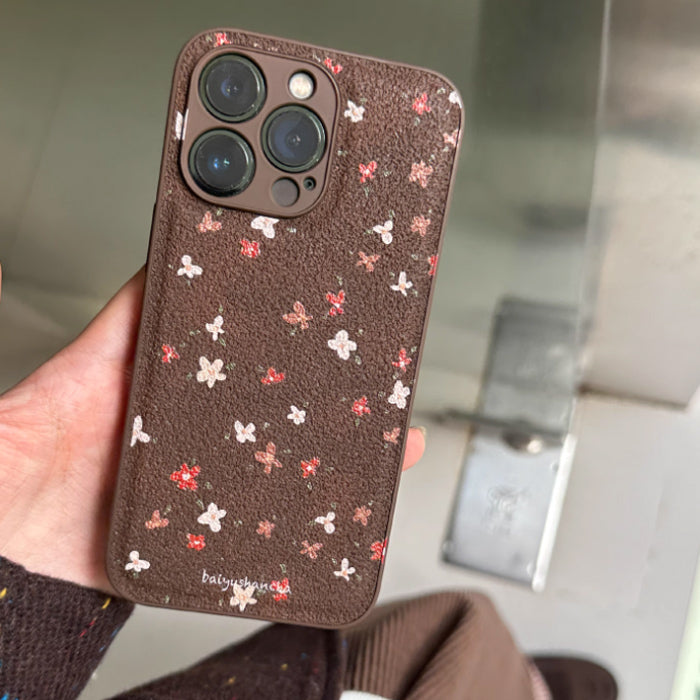 brown flower iPhone case