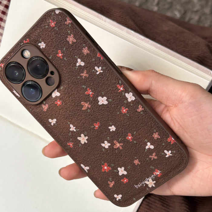 brown flower iPhone case