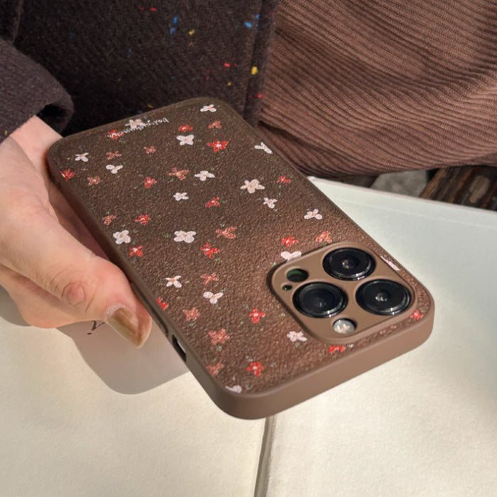 brown flower iPhone case