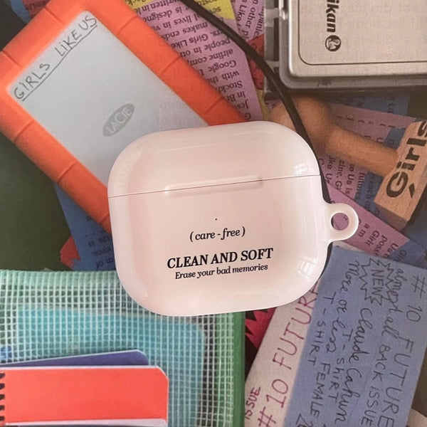 baby pink logo Airpods case