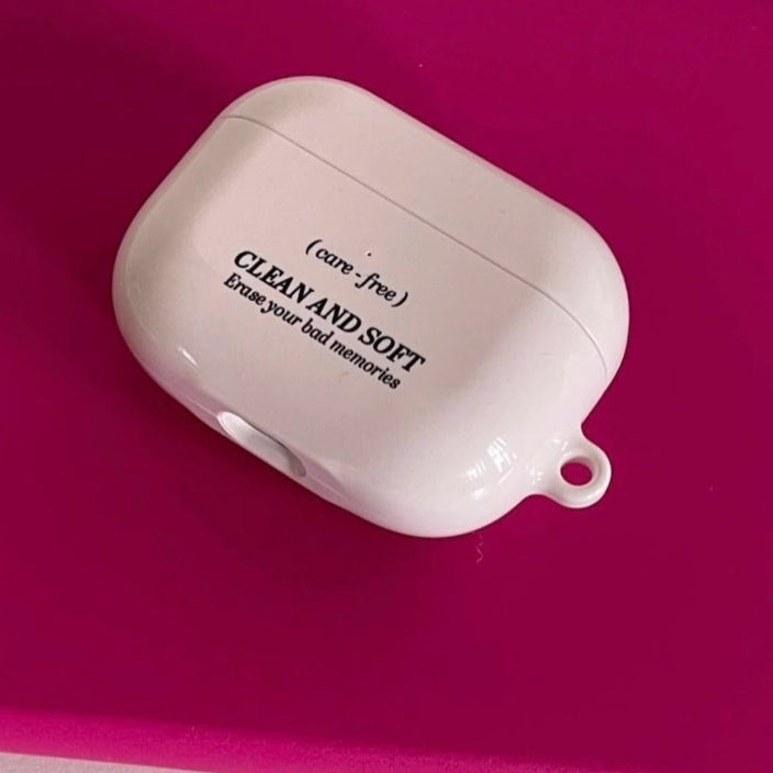 baby pink logo Airpods case