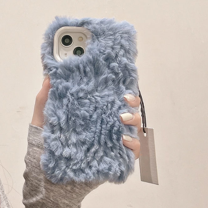 4color poodle fur iPhone case