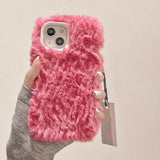 4color poodle fur iPhone case